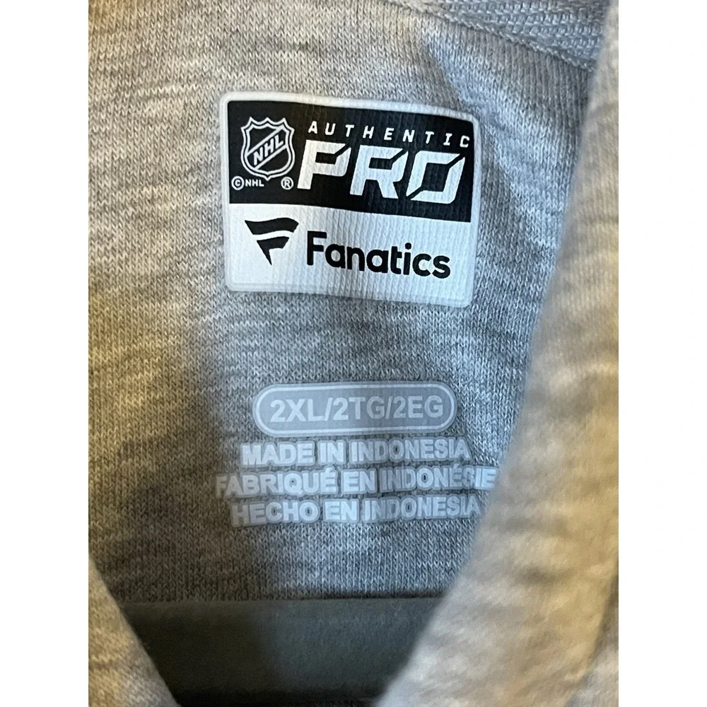 Men's 2XL NWOT San Jose‎ Sharks Fanatics Authentic Pro Pullover Hoodie Gray